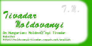 tivadar moldovanyi business card